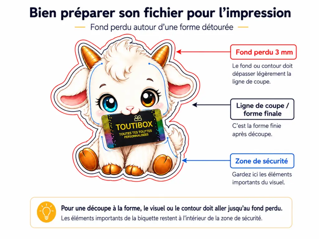 biquette zone perdu Fond perdu pour préparer son fichier pour l’impression