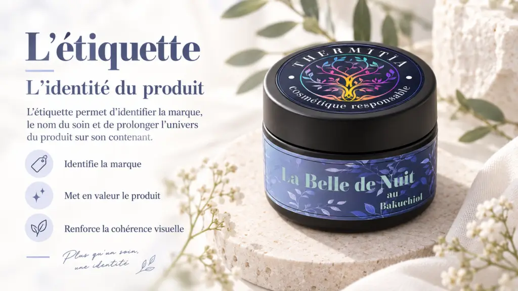 L’étiquette personnalisée renforce l’identité du produit étiquette personnalisée sur pot cosmétique identité de marque