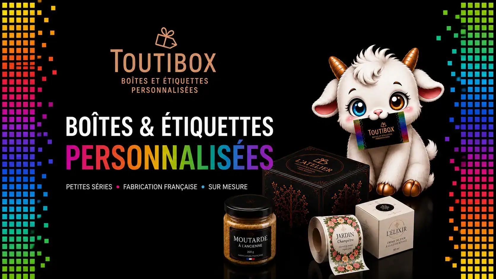 Boîtes et étiquettes personnalisées Toutibox fabriquées en France en petites séries